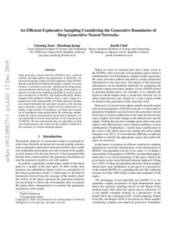 An Efficient Explorative Sampling Considering the Generative Boundaries
  of Deep Generative Neural Networks