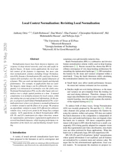 Local Context Normalization: Revisiting Local Normalization