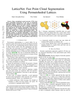 LatticeNet: Fast Point Cloud Segmentation Using Permutohedral Lattices
