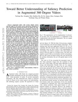 Toward Better Understanding of Saliency Prediction in Augmented 360
  Degree Videos