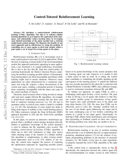 Control-Tutored Reinforcement Learning