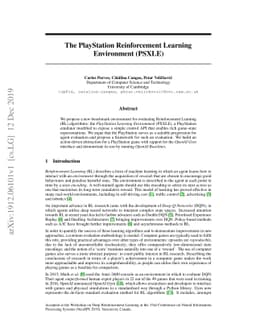 The PlayStation Reinforcement Learning Environment (PSXLE)