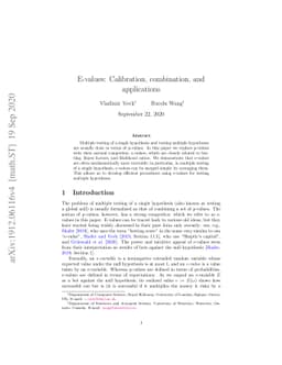 E-values: Calibration, combination, and applications