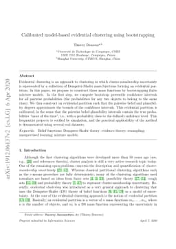 Calibrated model-based evidential clustering using bootstrapping