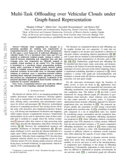 Multi-Task Offloading over Vehicular Clouds under Graph-based
  Representation