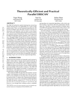 Theoretically-Efficient and Practical Parallel DBSCAN