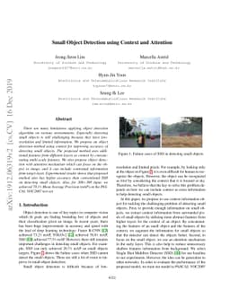 Small Object Detection using Context and Attention