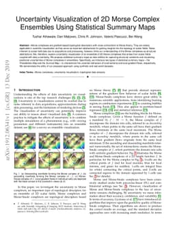 Uncertainty Visualization of 2D Morse Complex Ensembles Using
  Statistical Summary Maps