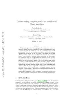Understanding complex predictive models with Ghost Variables