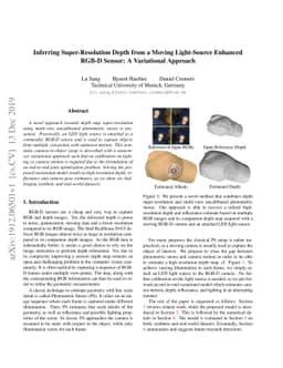 Inferring Super-Resolution Depth from a Moving Light-Source Enhanced
  RGB-D Sensor: A Variational Approach