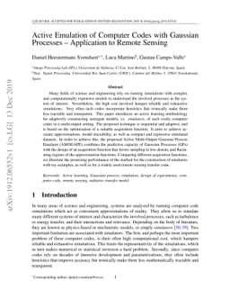 Active emulation of computer codes with Gaussian processes --
  Application to remote sensing