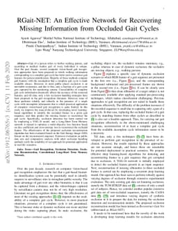 RGait-NET: An Effective Network for Recovering Missing Information from
  Occluded Gait Cycles