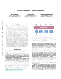 Towards Robust Toxic Content Classification