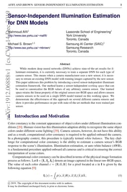 Sensor-Independent Illumination Estimation for DNN Models
