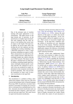 Long-length Legal Document Classification