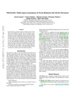 #MeTooMA: Multi-Aspect Annotations of Tweets Related to the MeToo
  Movement