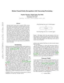Robust Named Entity Recognition with Truecasing Pretraining