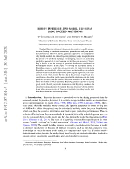 Robust Inference and Model Criticism Using Bagged Posteriors