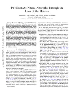 PyHessian: Neural Networks Through the Lens of the Hessian