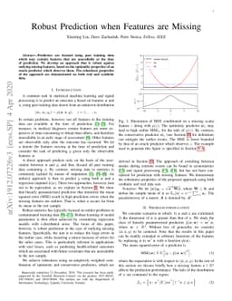 Robust Prediction when Features are Missing