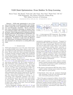 VLSI Mask Optimization: From Shallow To Deep Learning