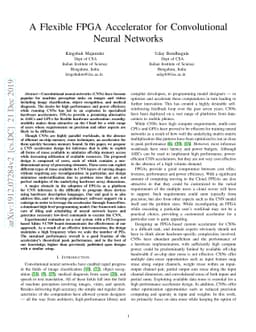A flexible FPGA accelerator for convolutional neural networks