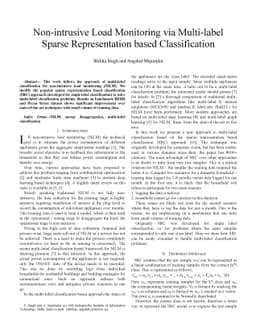 Non-intrusive Load Monitoring via Multi-label Sparse Representation
  based Classification