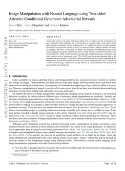 Image Manipulation with Natural Language using Two-sidedAttentive
  Conditional Generative Adversarial Network