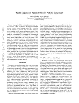 Scale-dependent Relationships in Natural Language