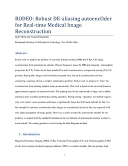RODEO: Robust DE-aliasing autoencOder for Real-time Medical Image
  Reconstruction