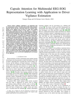 Capsule Attention for Multimodal EEG-EOG Representation Learning with
  Application to Driver Vigilance Estimation