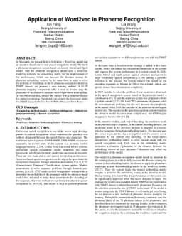 Application of Word2vec in Phoneme Recognition