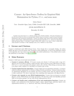 Cyanure: An Open-Source Toolbox for Empirical Risk Minimization for
  Python, C++, and soon more