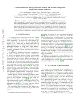 Three dimensional waveguide-interconnects for scalable integration of
  photonic neural networks