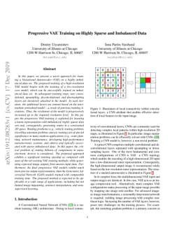 Progressive VAE Training on Highly Sparse and Imbalanced Data