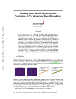 Learning under Model Misspecification: Applications to Variational and
  Ensemble methods