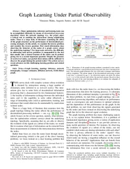 Graph Learning Under Partial Observability