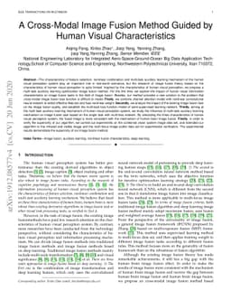 A Cross-Modal Image Fusion Method Guided by Human Visual Characteristics