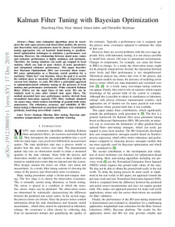 Kalman Filter Tuning with Bayesian Optimization