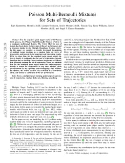 Poisson Multi-Bernoulli Mixtures for Sets of Trajectories