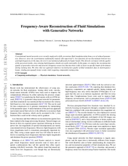 Frequency-Aware Reconstruction of Fluid Simulations with Generative
  Networks