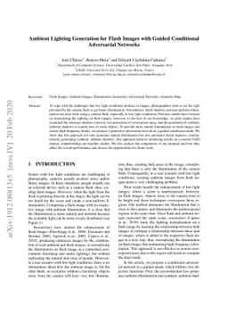 Ambient Lighting Generation for Flash Images with Guided Conditional
  Adversarial Networks