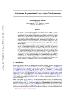 Boltzmann Exploration Expectation-Maximisation