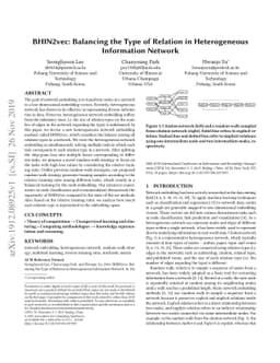 BHIN2vec: Balancing the Type of Relation in Heterogeneous Information
  Network