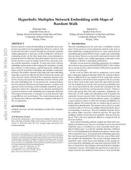 Hyperbolic Multiplex Network Embedding with Maps of Random Walk