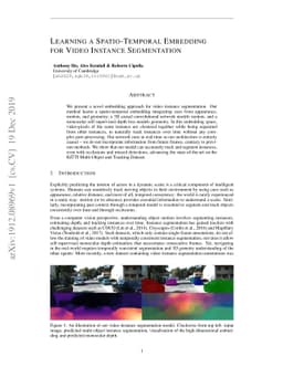 Learning a Spatio-Temporal Embedding for Video Instance Segmentation