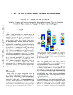 AANet: Attribute Attention Network for Person Re-Identifications