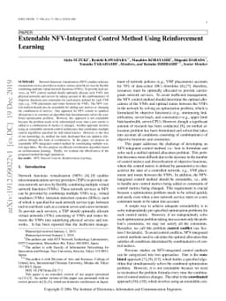 Extendable NFV-Integrated Control Method Using Reinforcement Learning