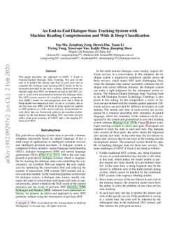 An End-to-End Dialogue State Tracking System with Machine Reading
  Comprehension and Wide & Deep Classification