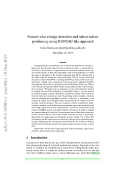 Feature-wise change detection and robust indoor positioning using
  RANSAC-like approach